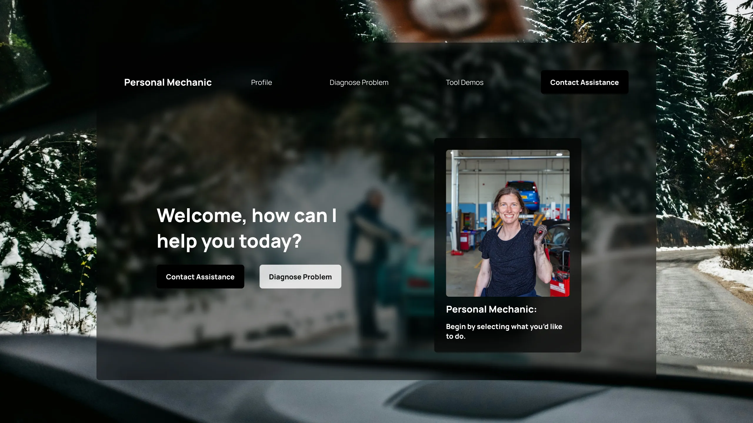 Medium fidelity home screen