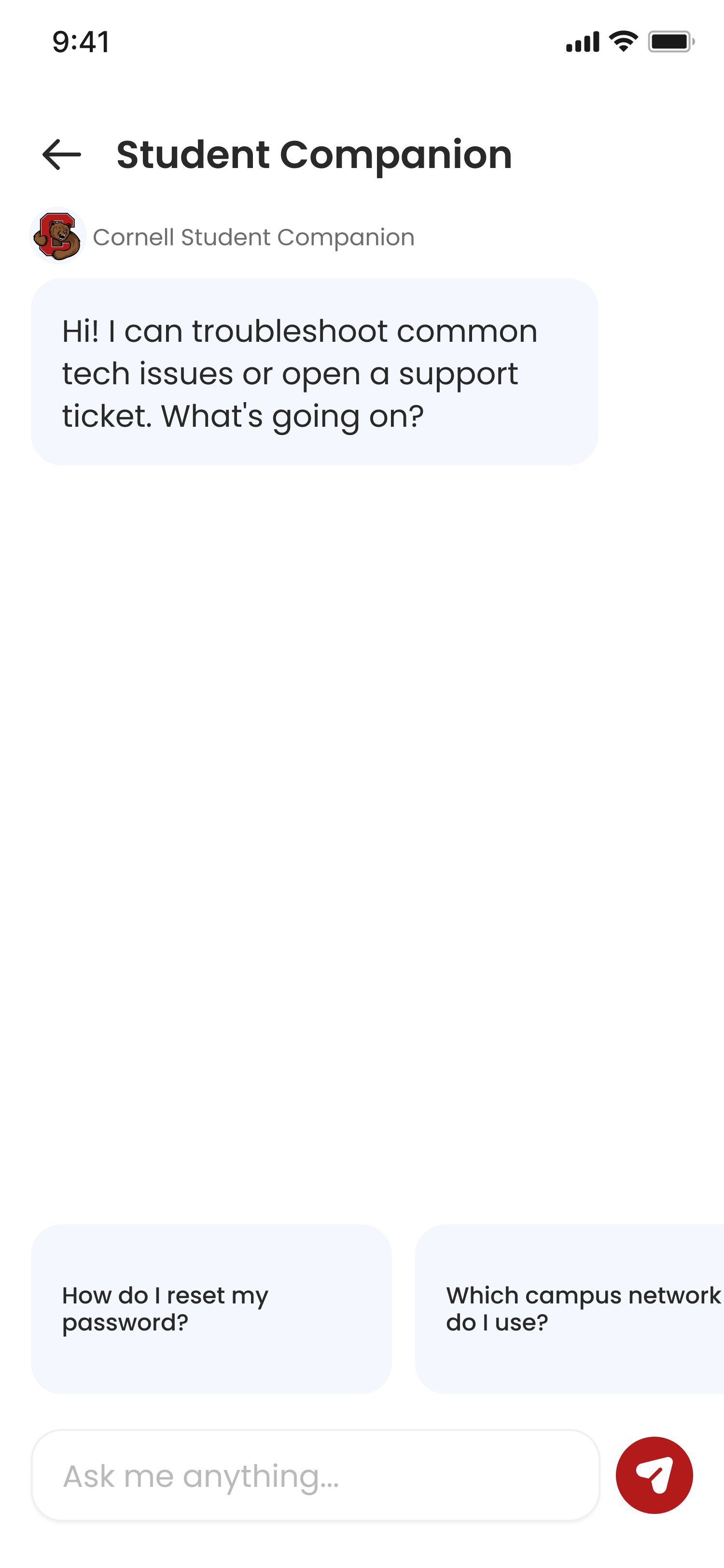 IT Support Mobile Chat Start